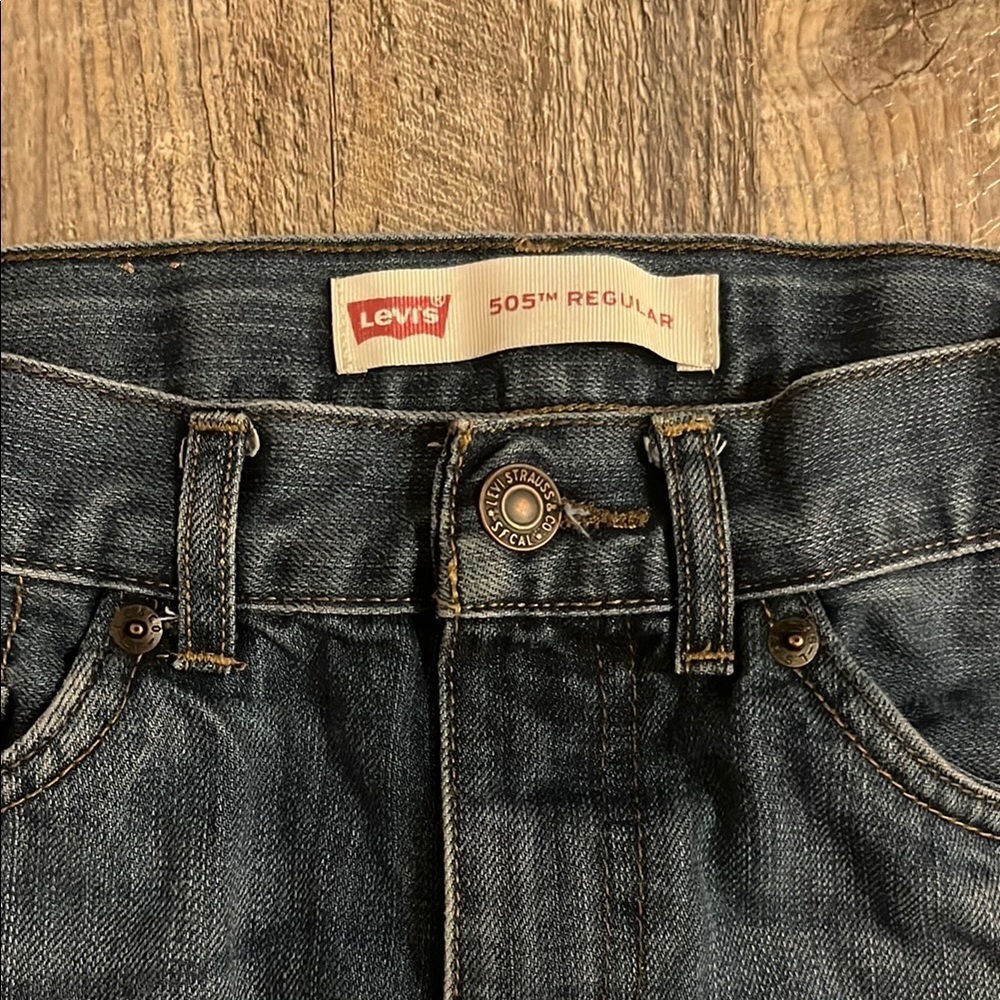 Levi's Blue Straight-Leg Denim Jeans - Picture 2 of 6